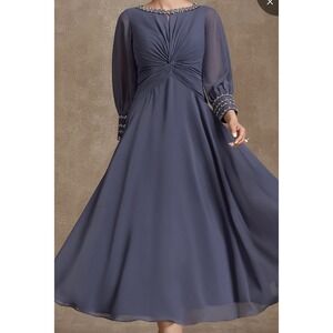 NWT US14 JJ's House Mother of‎ the Bride Dress in Dusty Blue